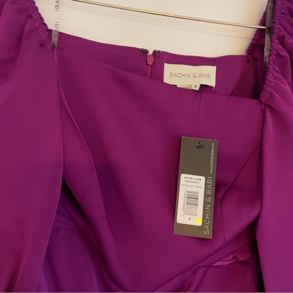 NWT Sachin & Babi Bryant Gown Dress Sparkling Wine Size 0 with Slit - Picture 12 of 16